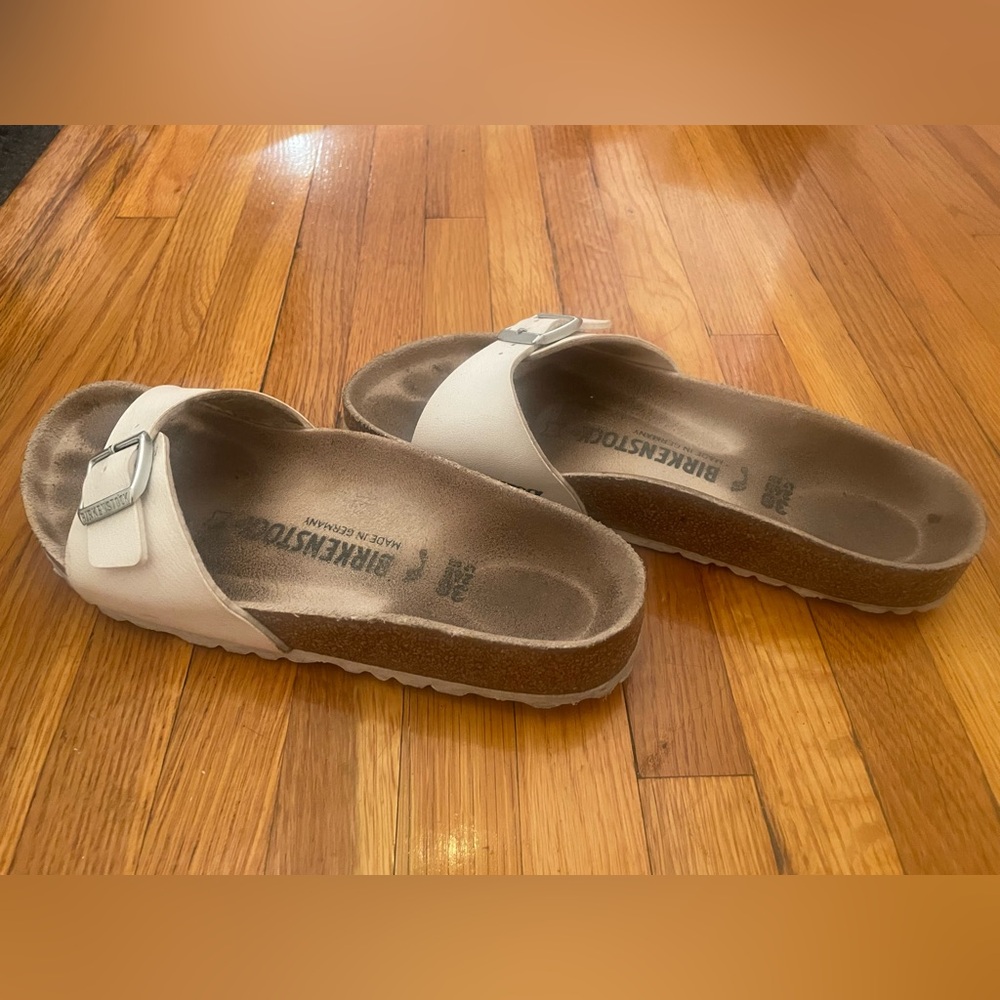 Birkenstock Madrid 38 white leather used 1 season